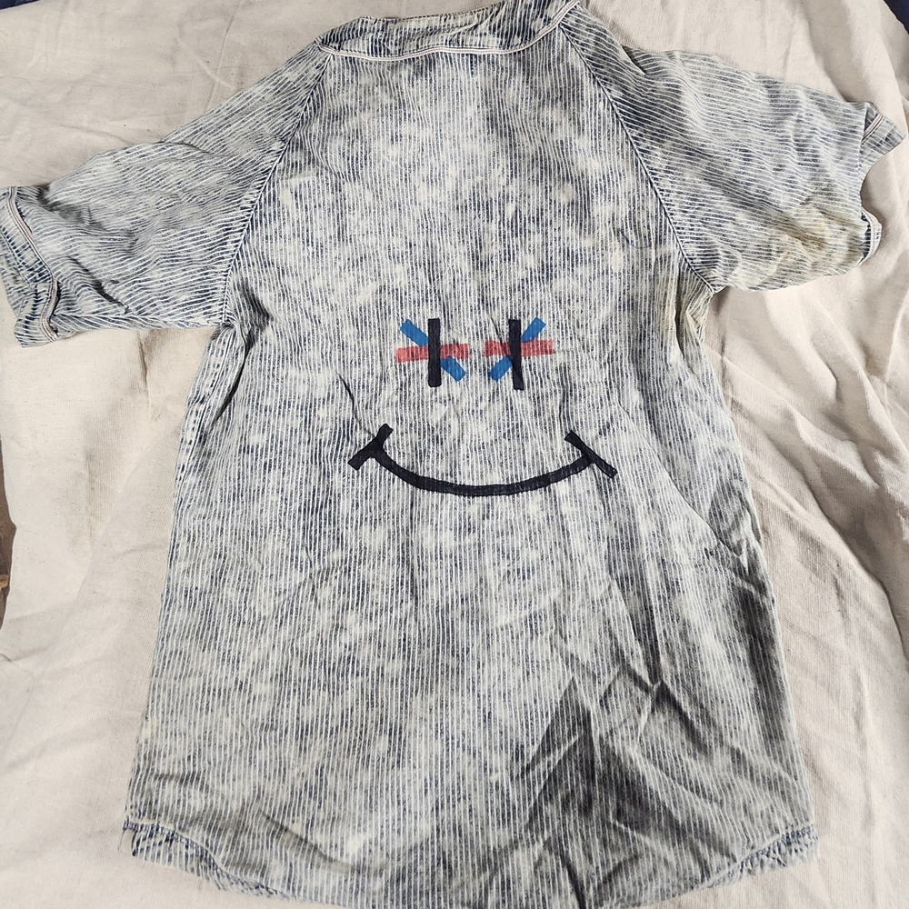 Square Zero Patchwork Baseball Tunic Distressed S… - image 6